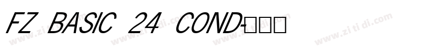 FZ BASIC 24 COND字体转换